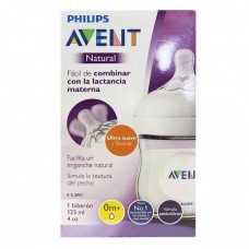 Avent Biberon Natural 125 ml Trasparente Silicone SCF030/17